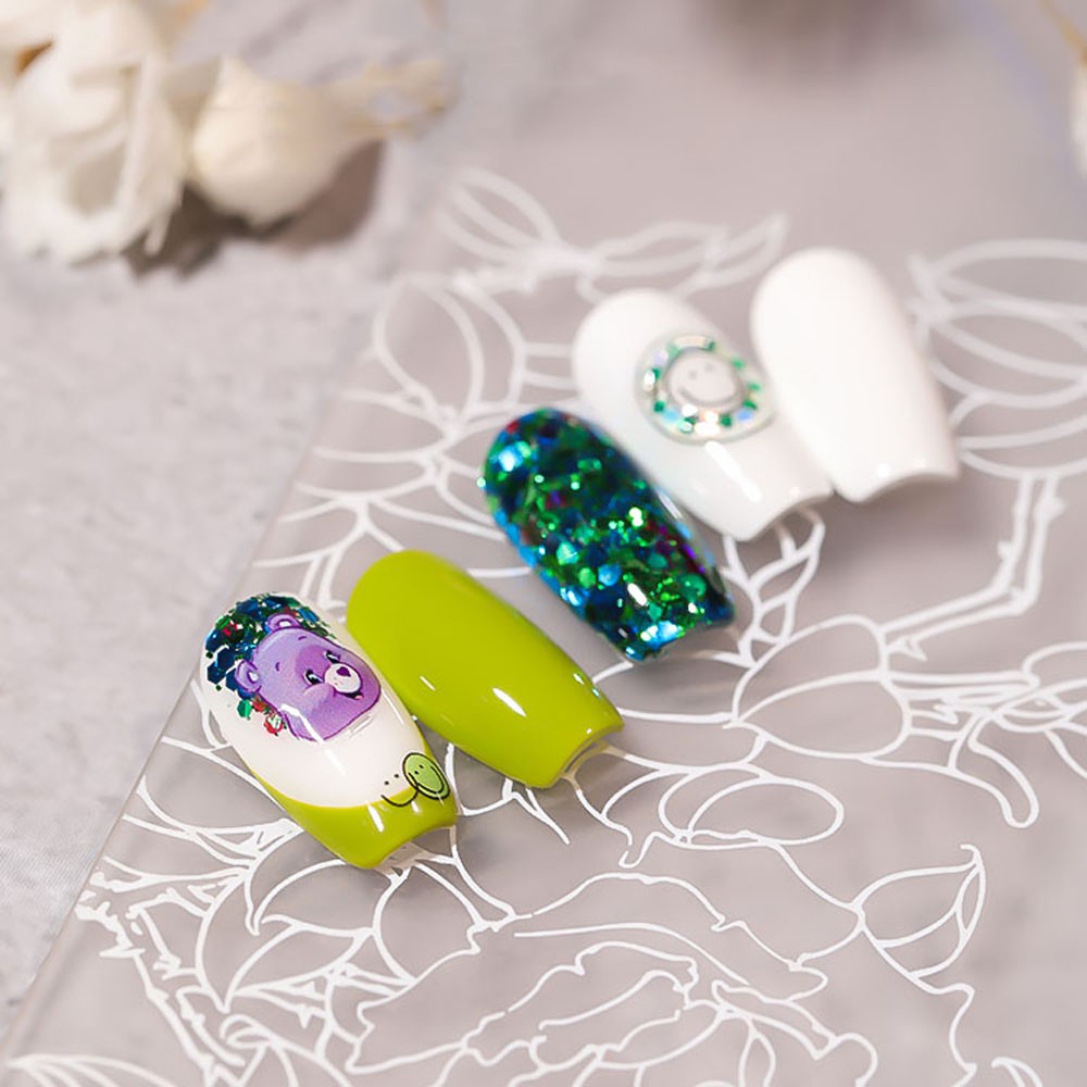 [Hàng mới về] Miếng Dán Trang Trí Móng Tay Hình Biểu Tượng Cảm Xúc Xinh Xắn