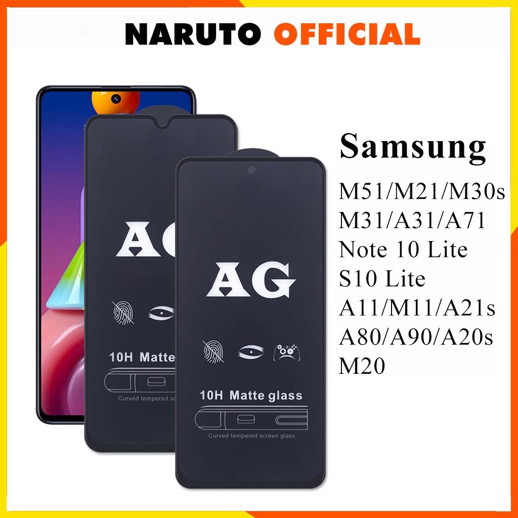 Kính cường lực chống vân tay samsung M51 A21s A80 A20S M20 A71 M21 M30s M31 A31 A11 M11 Note 10 Lite S10 Lite