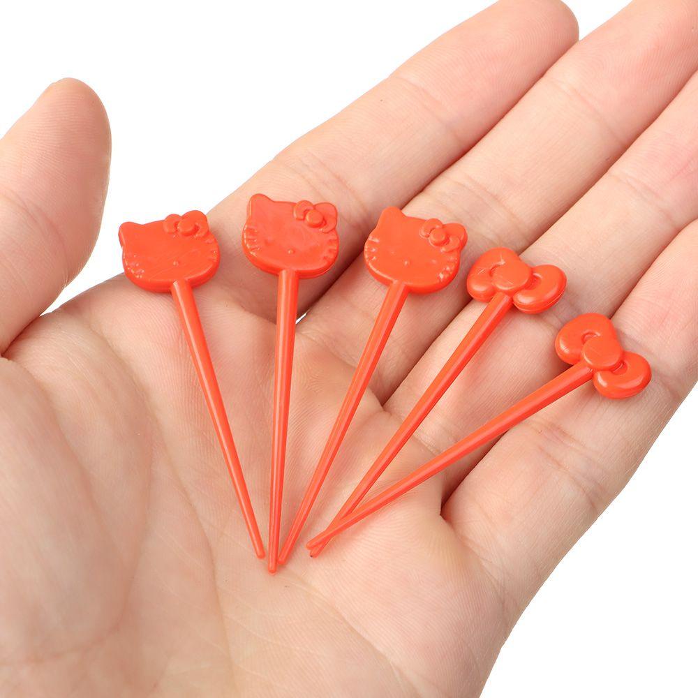 JANE Bộ 8 Nĩa Ăn Trái Cây Hình Mèo Hoạt Hình