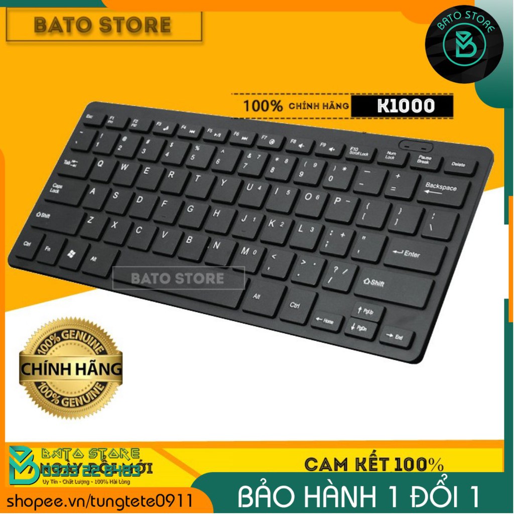 Bàn Phím Mini K1000 Siêu Nhỏ Gọn - Phím nhẹ, êm, không tiếng | BigBuy360 - bigbuy360.vn