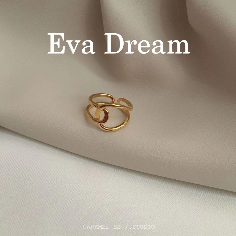 Nhẫn nữ kiểu dáng vô cực, mạ bạc 925, phong cách Vintage, N8 Eva Dream