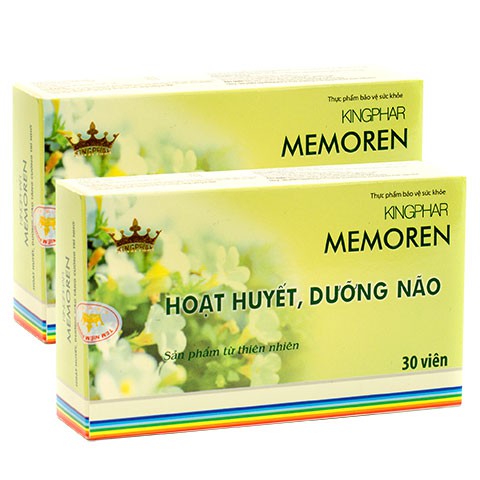 Hoạt huyết dưỡng não Memoren Kingphar - Hỗ trợ tăng cường tuần hoàn não, giảm tiền đình (Hộp 30 viên)