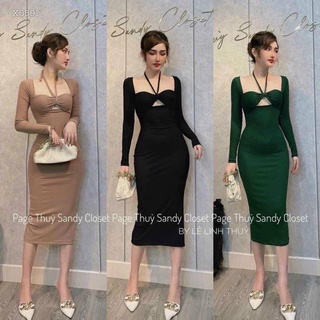 ĐẦM BODY DÂY CỔ YẾM (KÈM VIDEO HÌNH THẬT)
