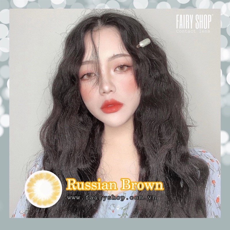 Kính Áp Tròng Russian Brown Snowflake 14.0mm - FAIRY SHOP CONTACT LENS  độ 0 đến 6