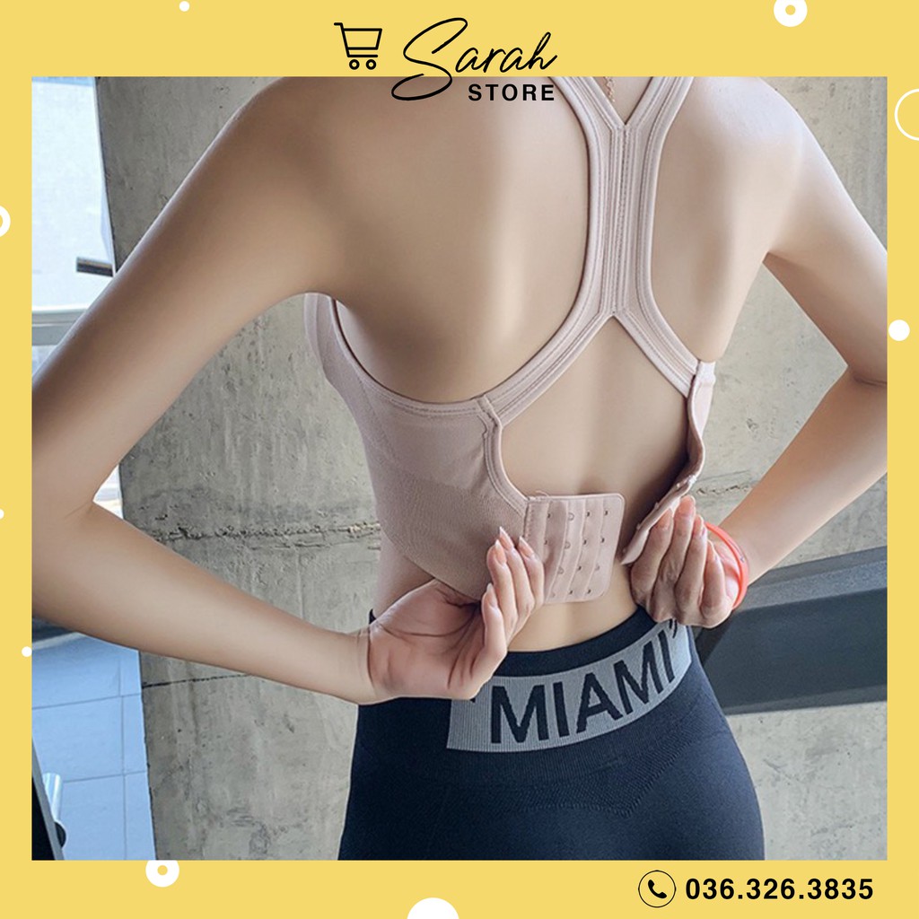 Áo Bra Tập Gym, Yoga Định Hình Cài Sau 385