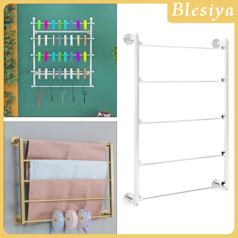 [BLESIYA]Wall Mount Wire Spool Rack Ribbon Organizer Storage Display Key Holder