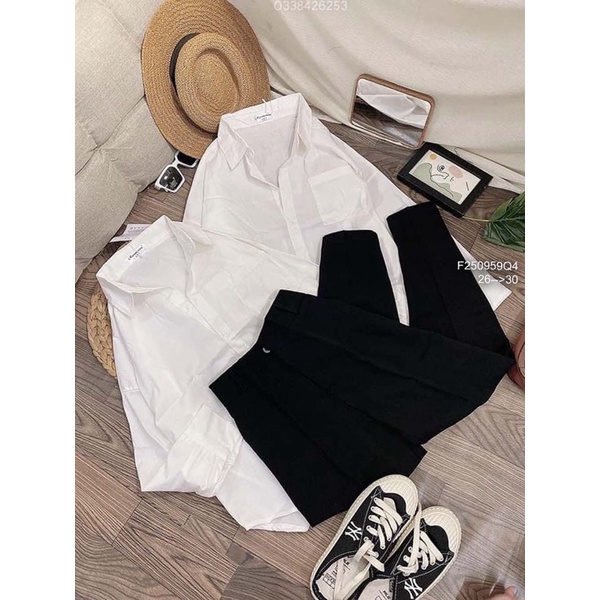 Quần tây baggy đen