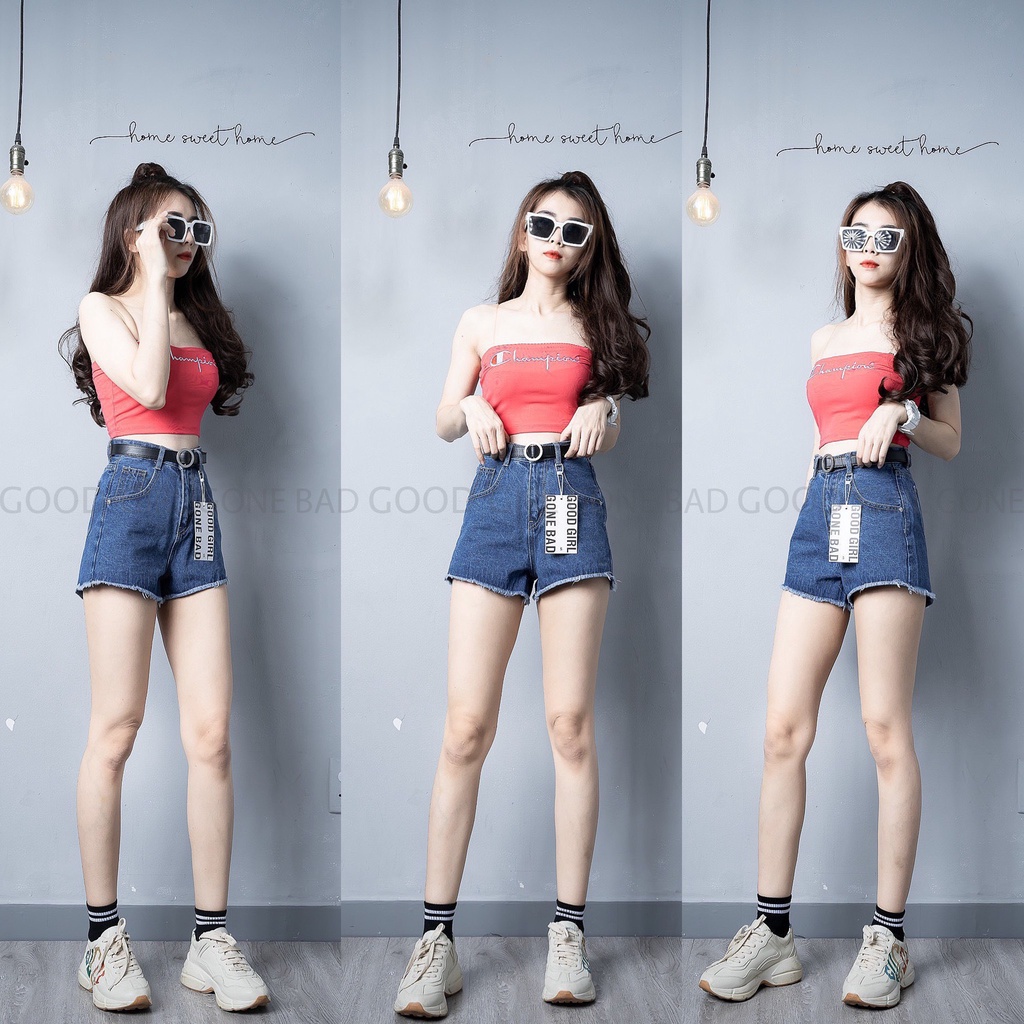 Quần Đùi Nữ Basic, Quần Short Jean Trơn Ulzzang Hàn Quốc Cao Cấp