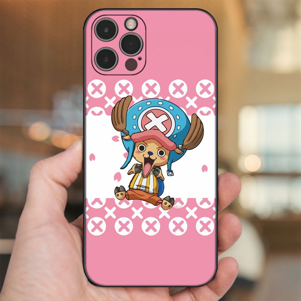 Ốp lưng iPhone 12 Pro dẻo đen cạnh vuông in hình Chopper One Piece Đảo Hải Tặc