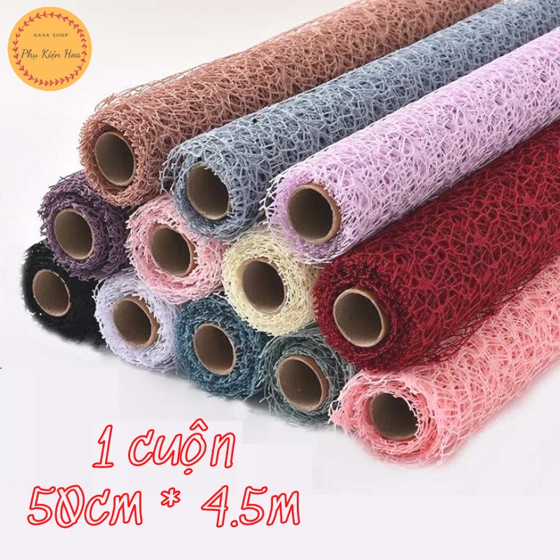 [Cuộn 50cm*4.5m] Lưới Nhện Gói Hoa, Chất Liệu Dày Dặn, Màu Sắc Đa Dạng