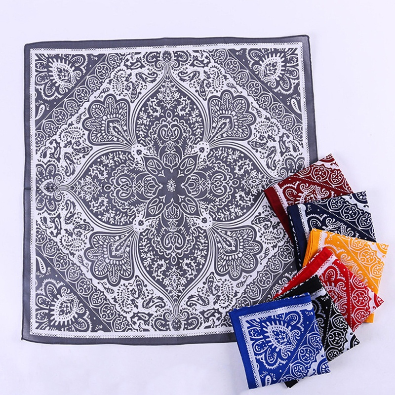 Khăn Trùm Đầu 58x58cm In Họa Tiết Hoa Phong Cách Bohemian