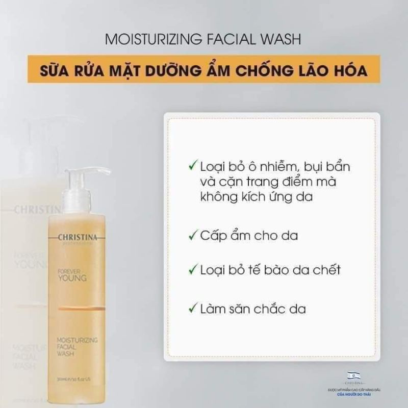 Sữa Rửa Mặt Siêu Dưỡng Ẩm Christina Foreve Young 300ml Giúp Loại Bỏ Tế Bào Da Chết Giúp Da Mịn Màng Tươi Sáng