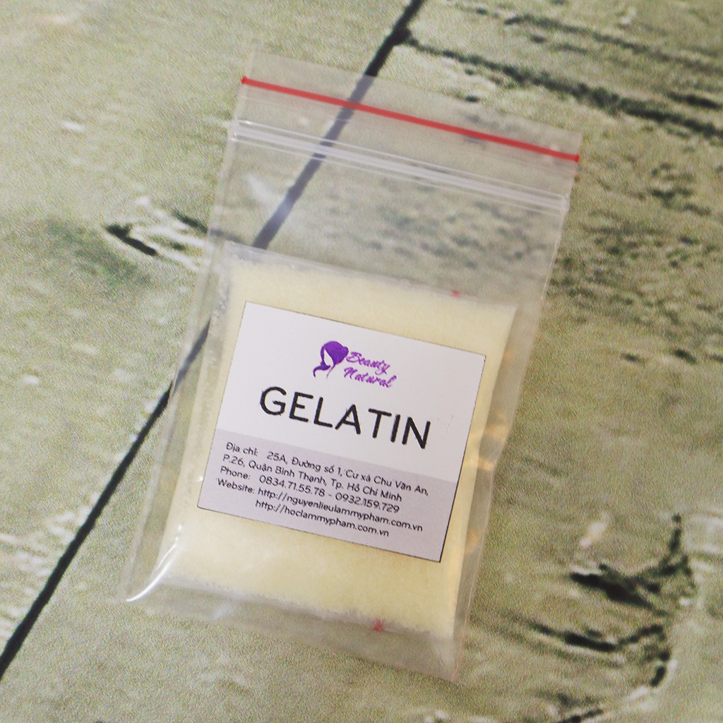 Bột gelatin (chất tạo đặc trong mỹ phẩm) - 10g/50g