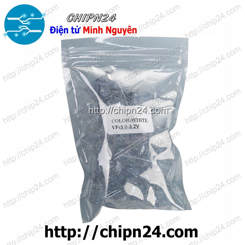 [5 CON] (TK1) Led 10mm Trong TRẮNG