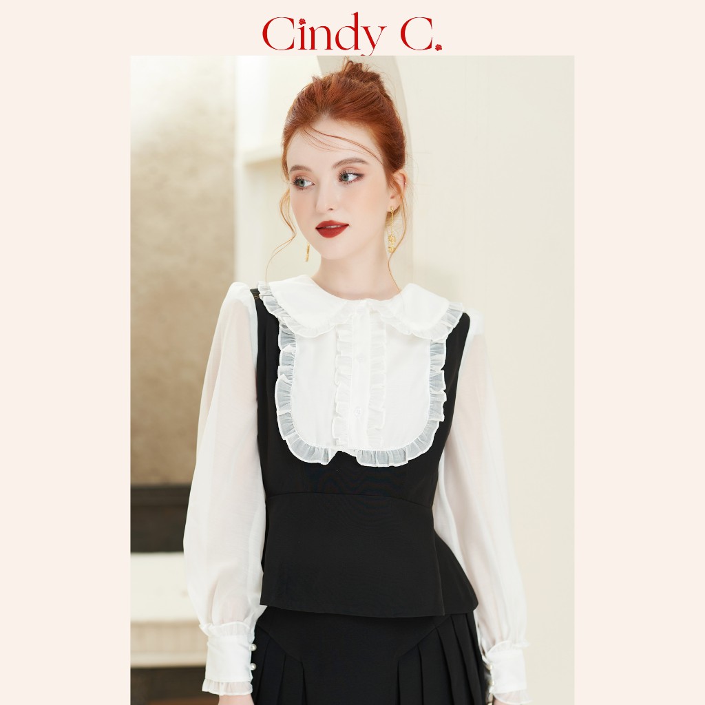Áo kiểu nữ Chickadee CINDY C chất liệu Tuytsi thiết kế sang chảnh 731