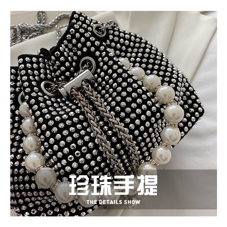Túi Đeo JASMIN NOIR Chéo Đính Ngọc Trai Kim Cương Dành Cho Nữ