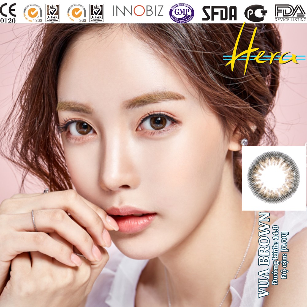 Lens nâu 0 độ- 14.0mm (VUA BROWN)