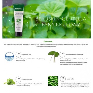 Sữa Rửa Mặt Beauskin Centella Cica Cleansing Foam 120ml