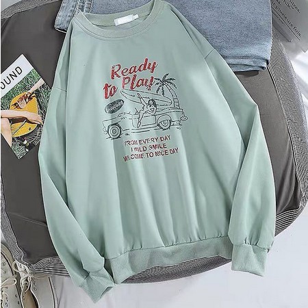 Áo Sweater cổ tròn thiết kế trẻ trung năng động | BigBuy360 - bigbuy360.vn