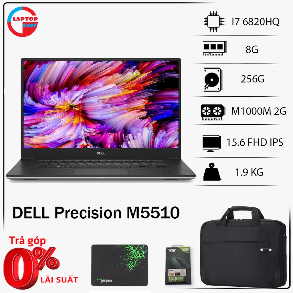 Dell Precision M5510 tuyệt phẩm đồ họa siêu mỏng nhẹ , laptop cũ chơi game cơ bản đồ