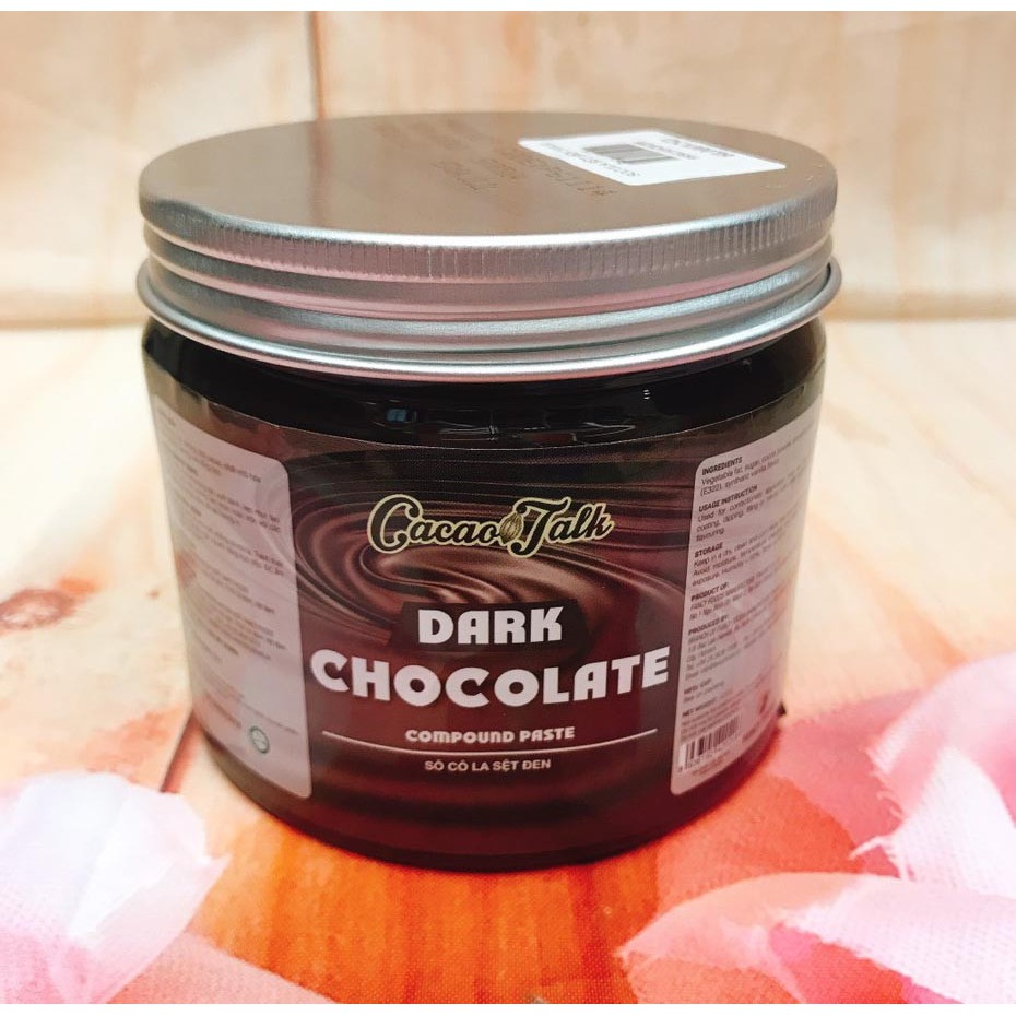Socola sệt đen Cacao Talk 500gr/1 lít dùng cho các ứng dụng trong sản xuất bánh, kẹo thơm ngon tiện dụng