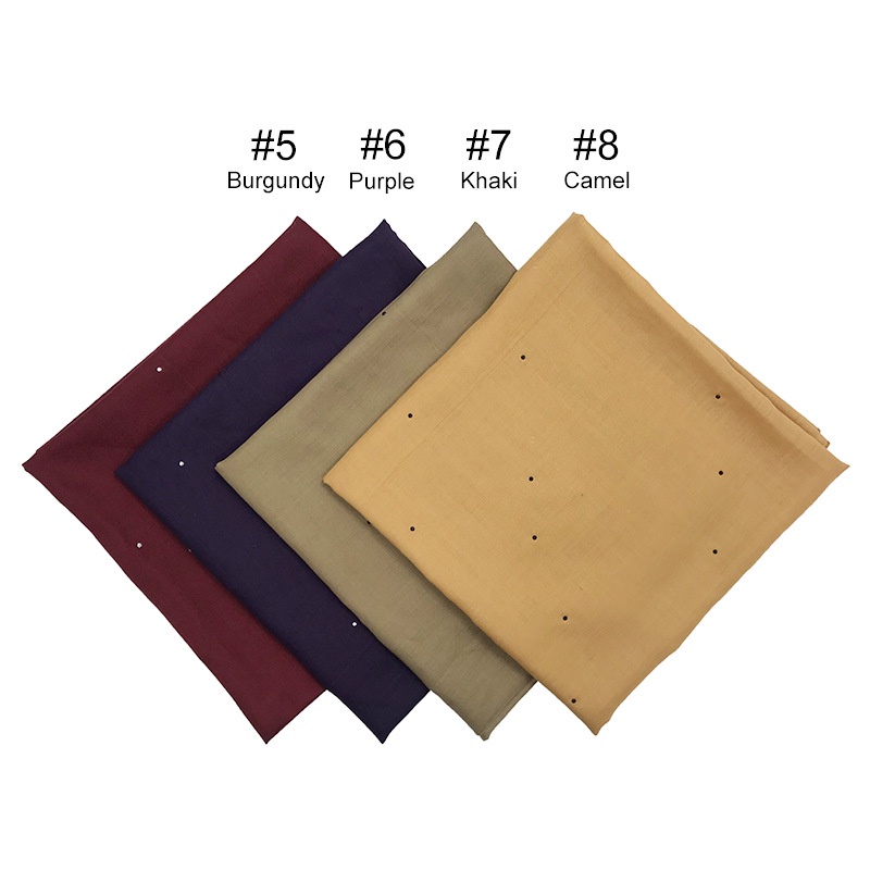 Khăn Vuông Cotton Đính Đá Lấp Lánh 110x110cm WJ491