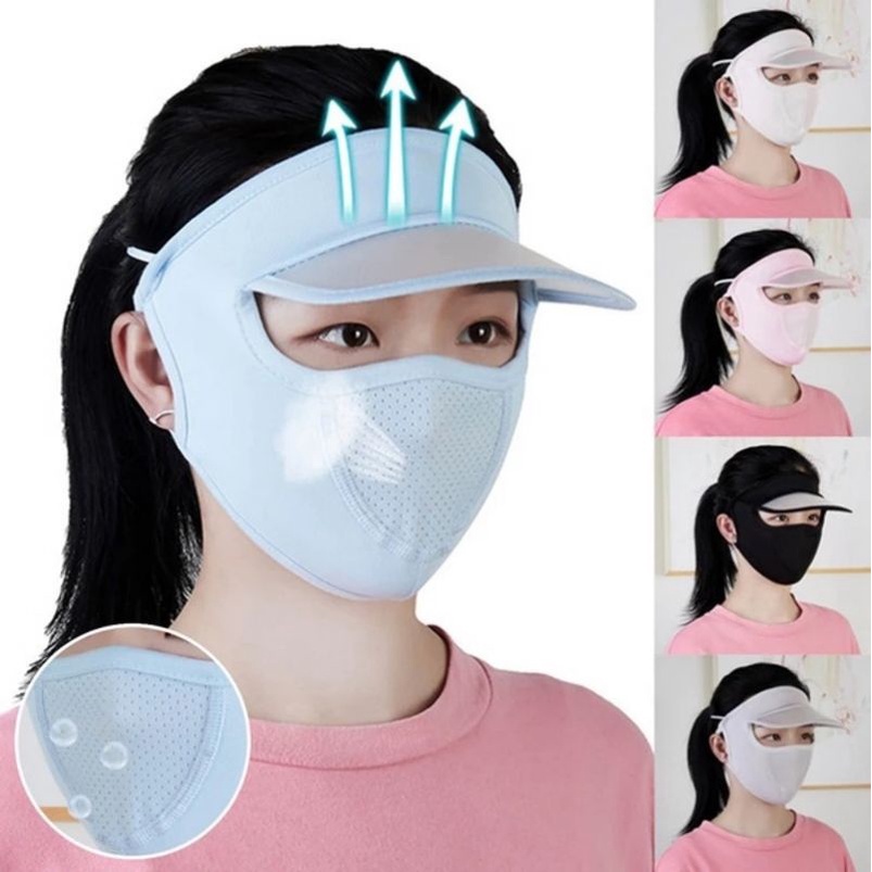 Khẩu Trang Chống Nắng Thoáng Khí Che Phủ Toàn Diện Có Thể Giặt Sạch Dành Cho Nữ