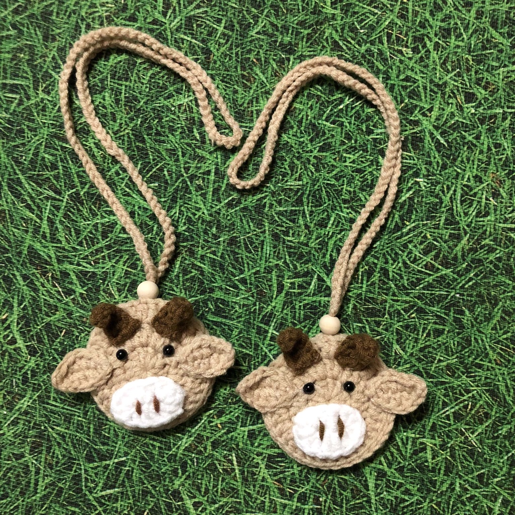 Túi tỏi, túi đựng tỏi con trâu handmade len cho bé tránh vía