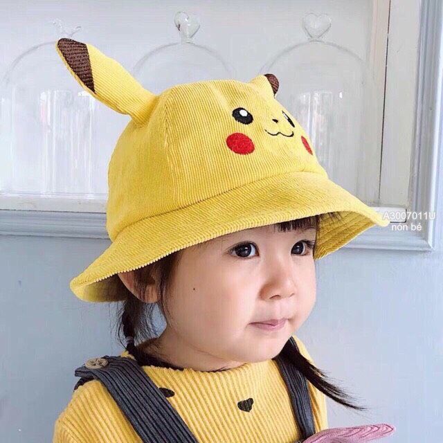 (Giá siêu sốc) Mũ buket mầm cây và mũ Pikachu cho bé yêu