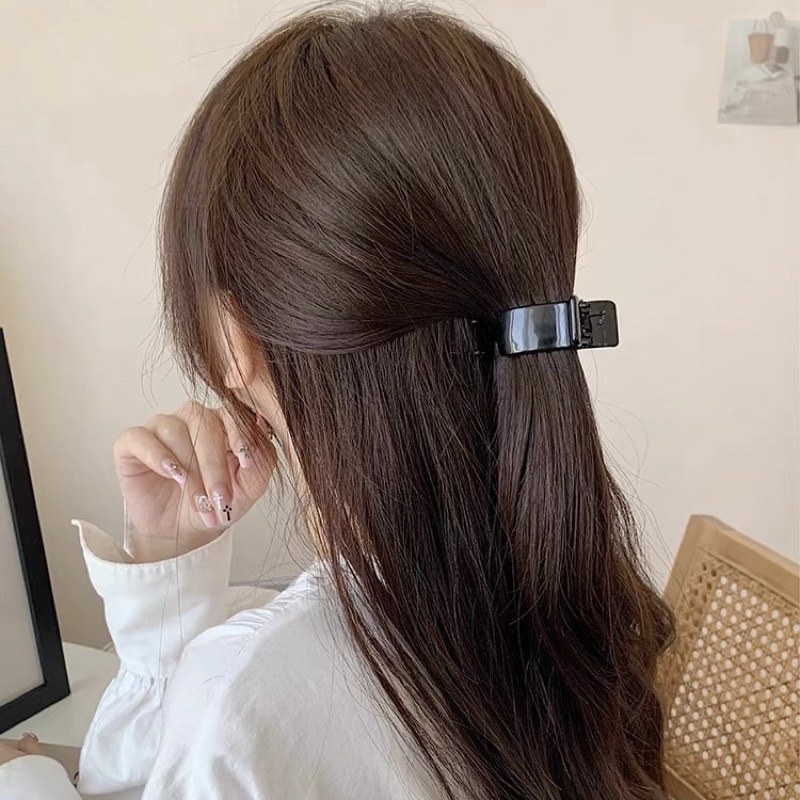 Kẹp tóc càng cua 3 răng, 5 răng, màu đơn giản trơn nhám