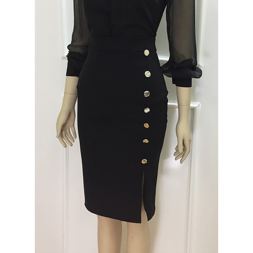 Chân váy bút chì đen nhiều mẫu💖Ảnh thật💖Chân váy công sở xẻ trước, xẻ sau | BigBuy360 - bigbuy360.vn