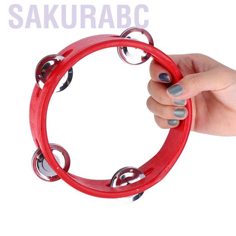 Trống Lắc Cầm Tay Bằng Gỗ Sakurabc 6 ''