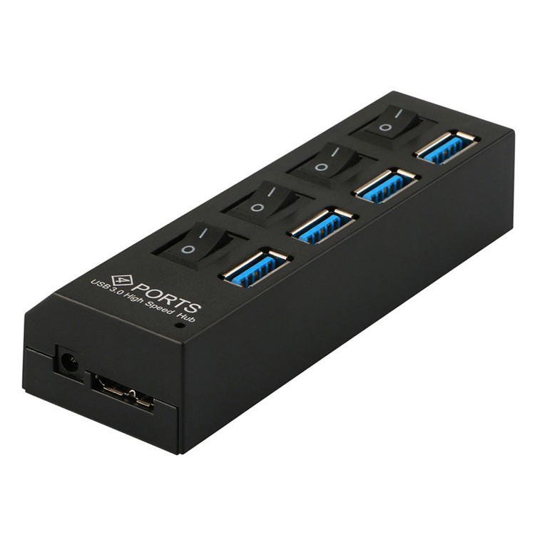 [Freeship toàn quốc từ 50k] Hub chia USB 3.0 Superspeed 4 Port có công tắc