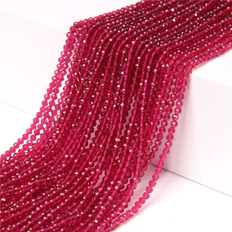 Chuỗi Hạt Đá Sapphires2 3Mm Màu Đen Tự Nhiên Dùng Làm Trang Sức Vòng Tay / Vòng cổ diy