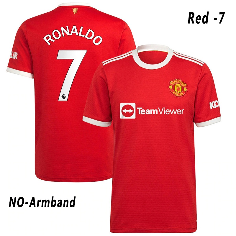 2022 Người Lớn 2122 Manchester United Home Ronaldo No. Áo Thun Tay Ngắn Số 7 Jersey Ronaldo Cho Nam