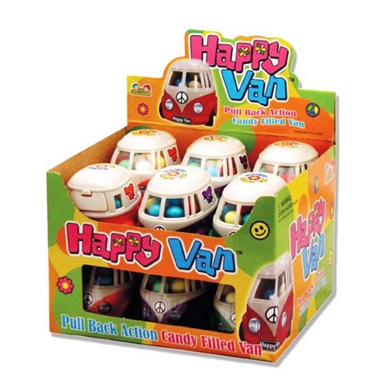 ( Bán sỉ ) Lốc 12c Kẹo chiếc xe Kidsmania Happy Van 15gr