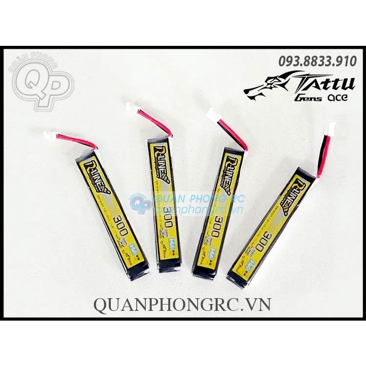 Pin Tattu R-Line 300mAh 1S 75C 3.8V LiHV Battery PH2.0