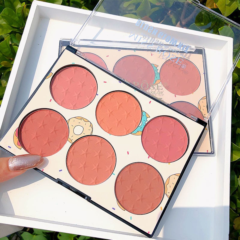(Hàng Mới Về) Bảng Phấn Má Hồng Miss Rose Sáu Màu Tông Đỏ Trang Điểm Tự Nhiên Cho Nữ | BigBuy360 - bigbuy360.vn
