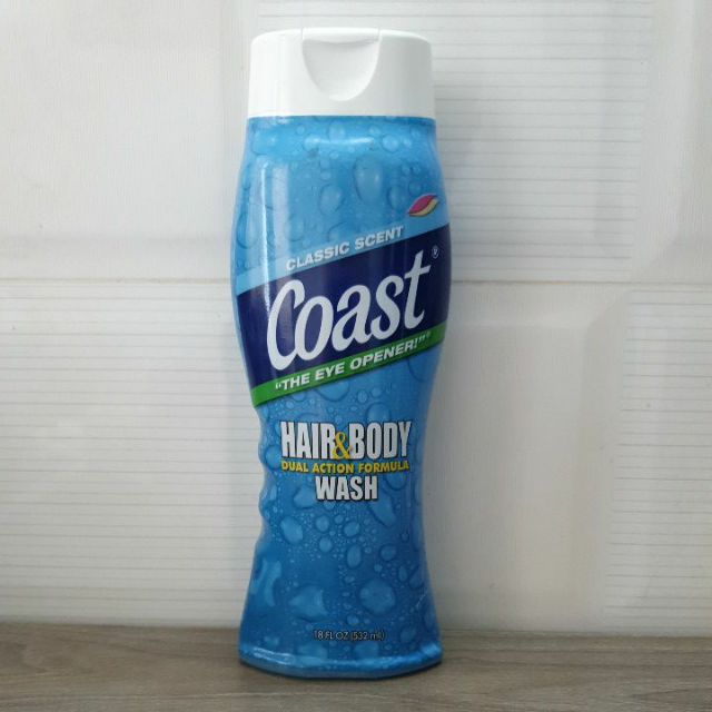 Sữa Tắm Gội Coast Hair &amp; Body Wash Classic Scent 532ml
