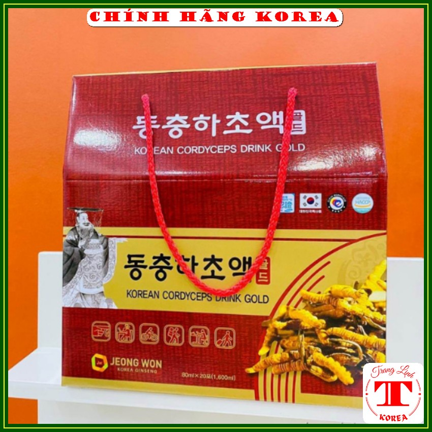 Nước đông trùng hạ thảo hàn quốc, xách 20 gói - Đông trùng hạ thảo Jeong Won tăng đề kháng, mát gan, bổ phổi - tranglinh