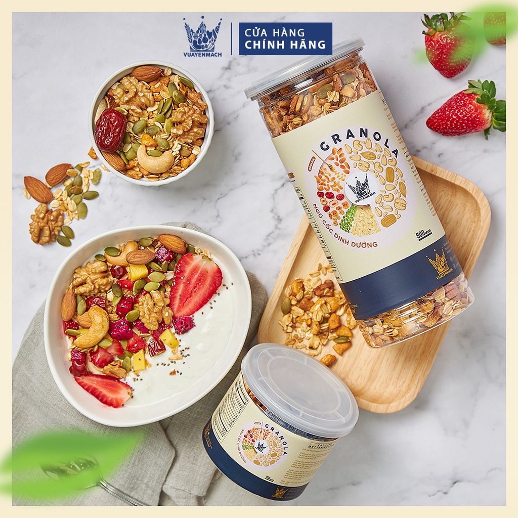 [SET 10 HỘP] Ngũ cốc Granola VUA YẾN MẠCH ăn kiêng healthy siêu hạt không đường 150gr