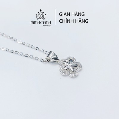 Dây Chuyền Bạc Hoa 5 Cánh Đính Đá - Minh Canh Jewelry