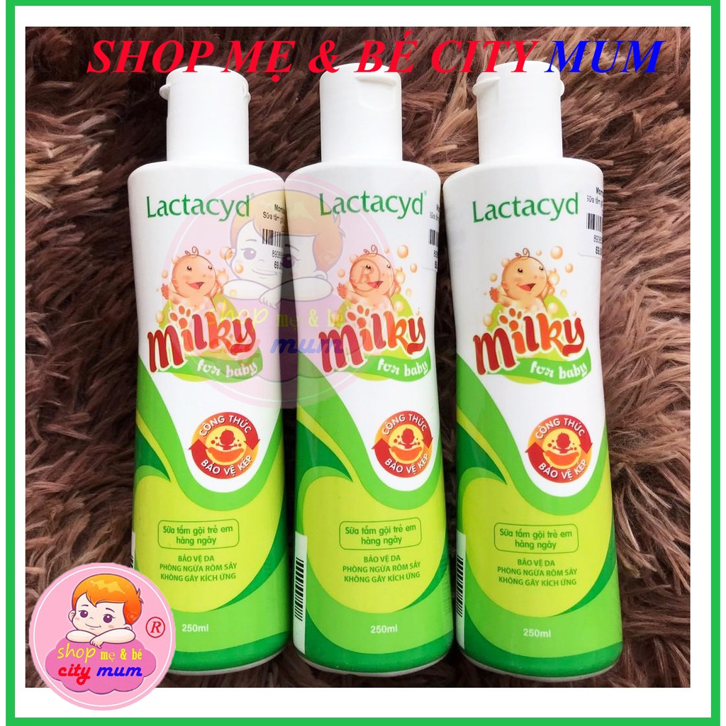 SỮA TẮM GỘI CHO BÉ LACTACYD MILKY 250ML, 500ML