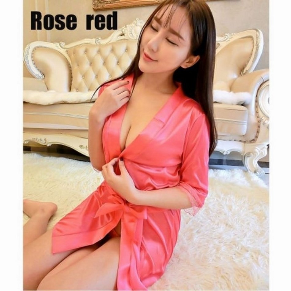 Áo choàng ngủ lụa satin phong cách kimono Siêu đẹp | BigBuy360 - bigbuy360.vn