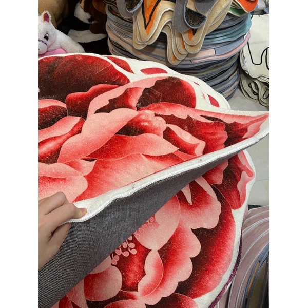 Thảm lông hình hoa decor IGUN BEDDING