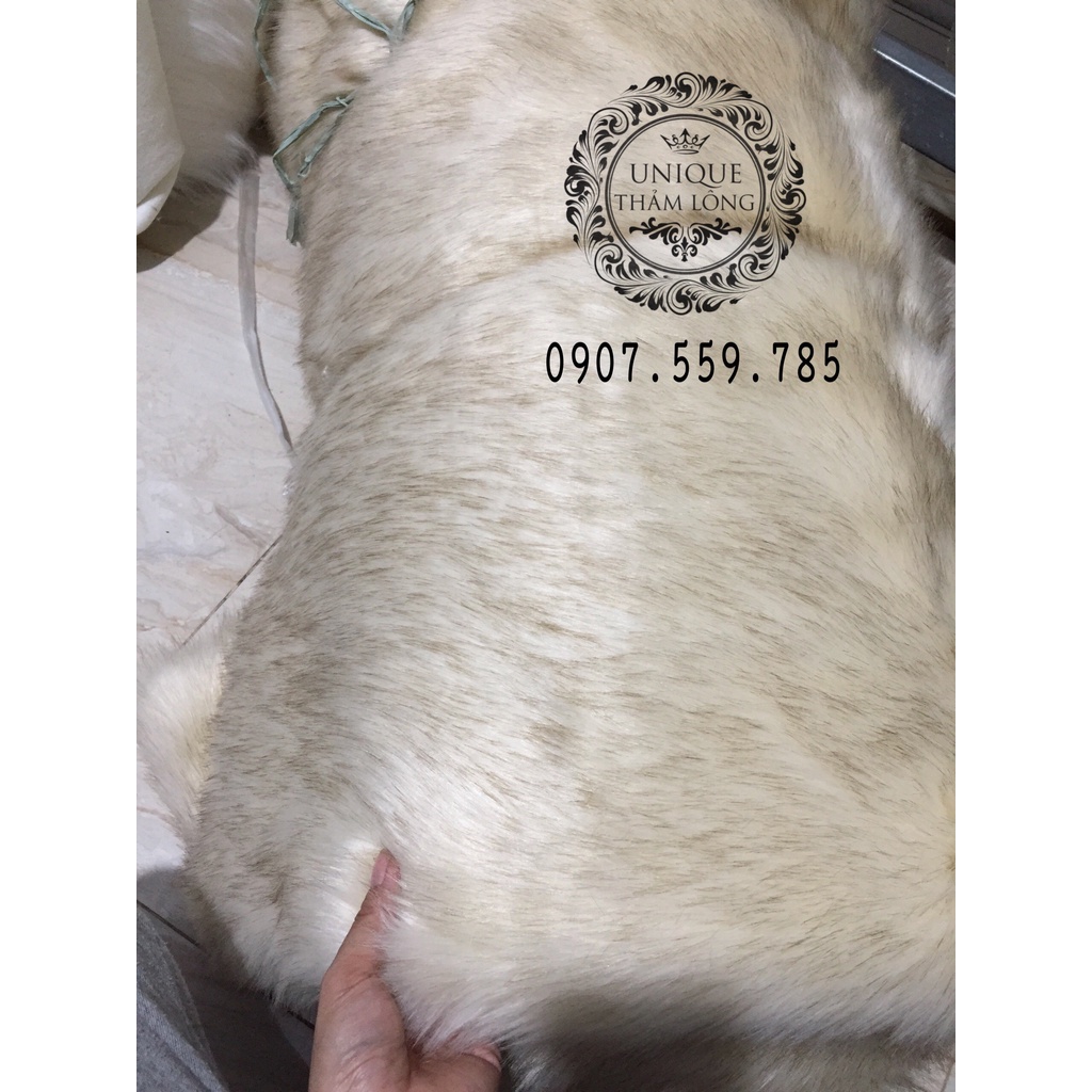 Thảm Chụp Ảnh - Thảm Lông Màu Kem Dài