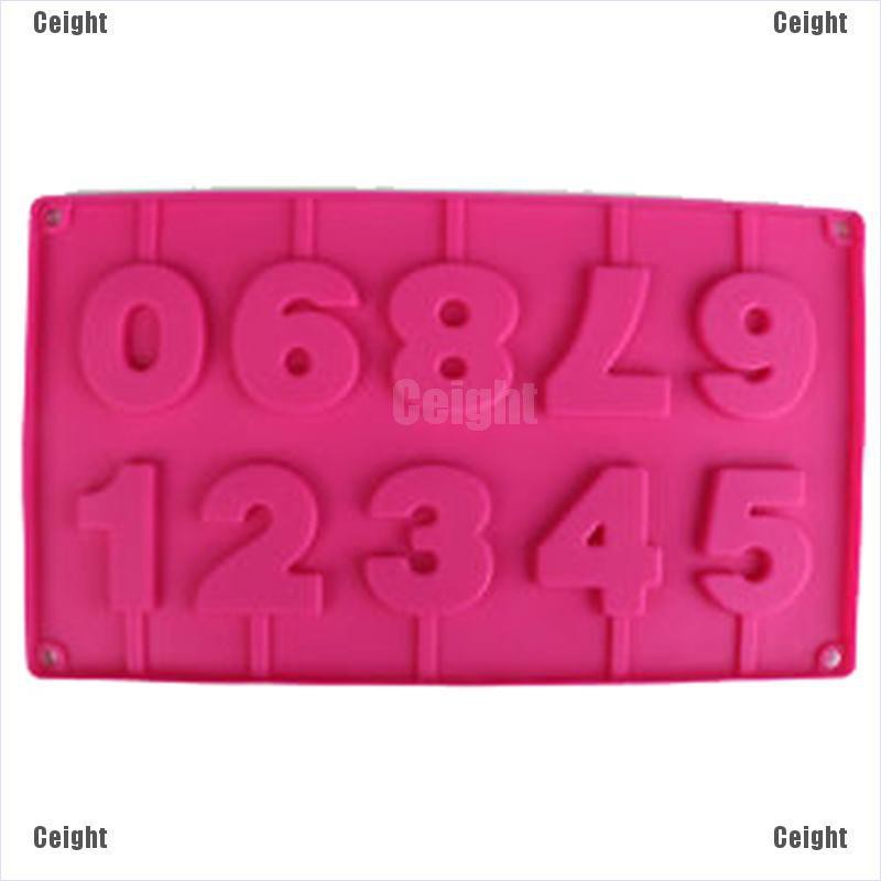 Khuôn Làm Bánh Kẹo Sô Cô La Hình Số 0-9 3D Bằng Silicone