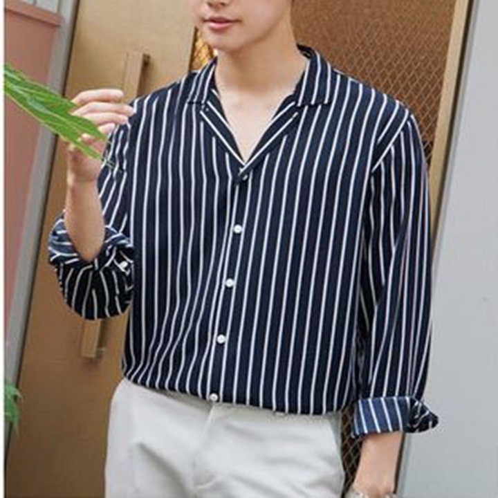 _FREE SHIP 50K_ Áo Sơ mi Sọc Đen Trắng Nam Nữ Unisex HOT Nhất Vải Tốt Bền Đẹp chống xù co giãn