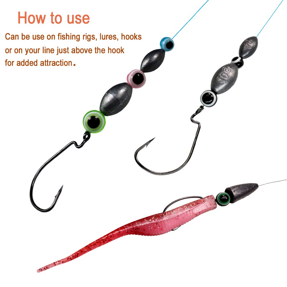 Set 25 Hạt Cườm Xỏ Lỗ 4mm 5mm 6mm 8mm Cho Câu Cá