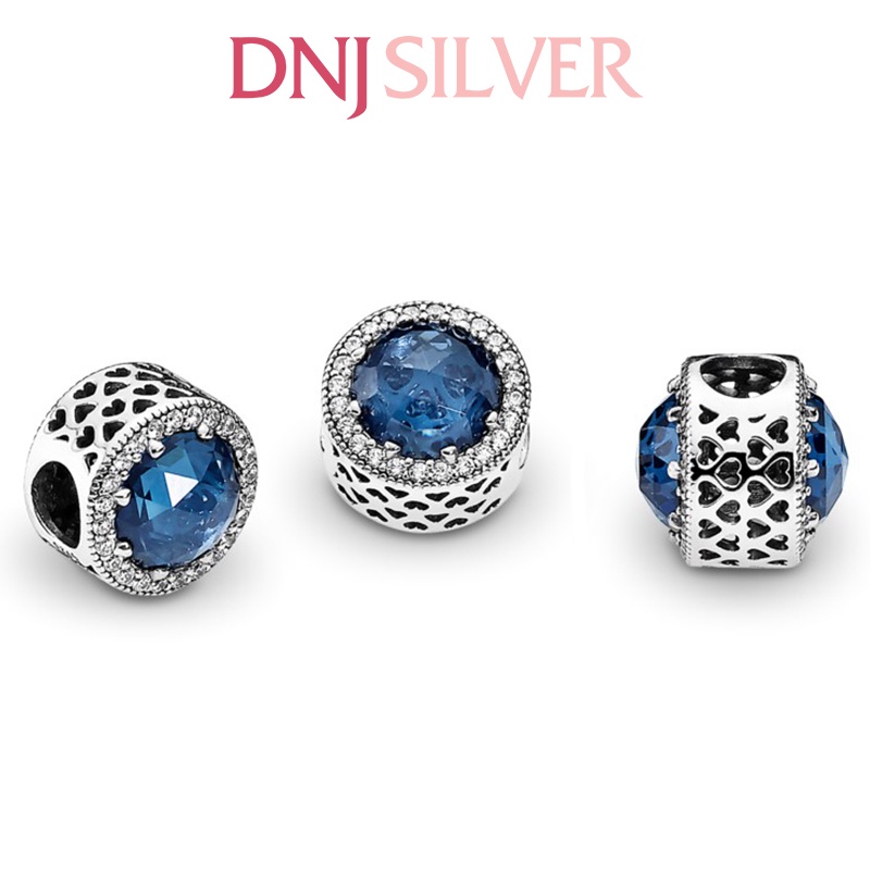 [Hàng cao cấp] Charm bạc 925 cao cấp, hàng chuẩn bạc - Charm Sparkling Dark Blue thích hợp để mix vòng tay charm - DN111